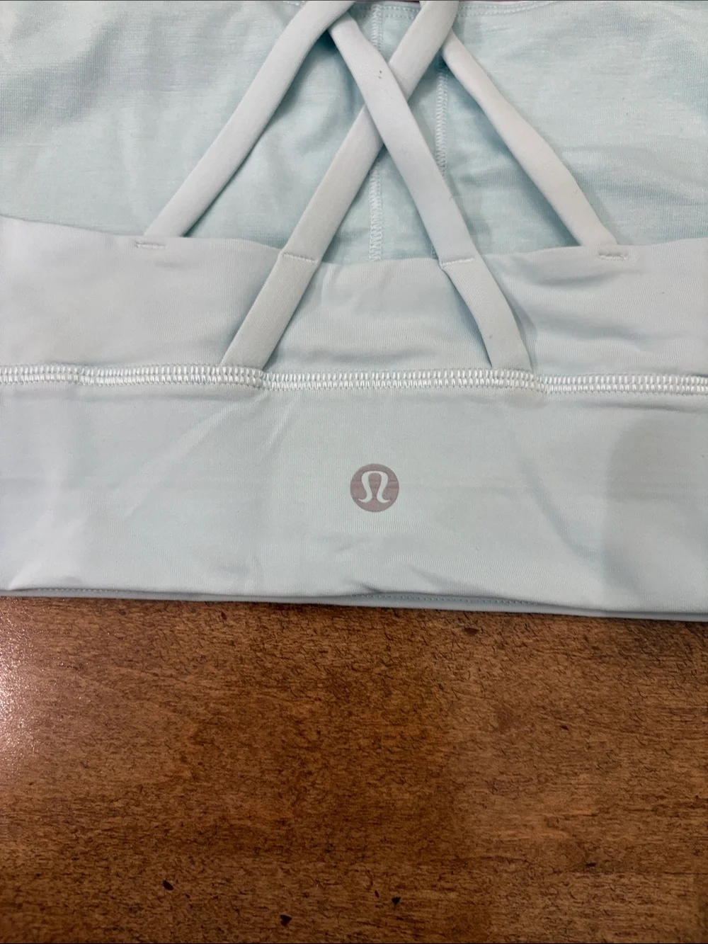 Lululemon energy bra longline light blue size 10